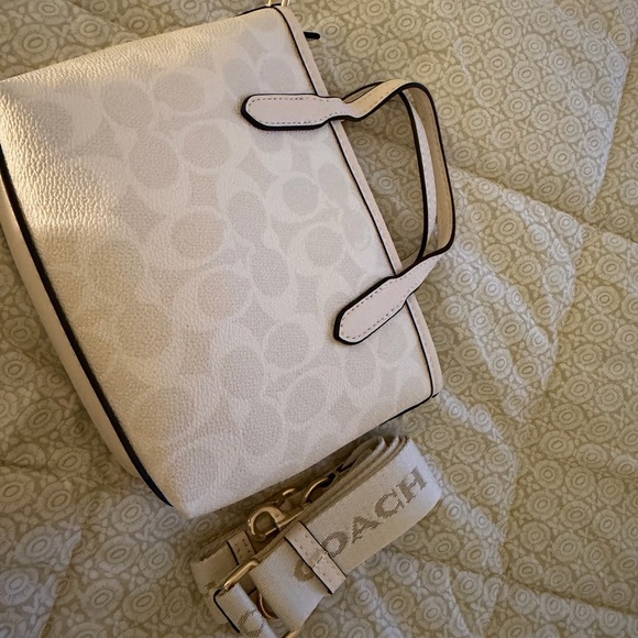 Coach Cream Satchel with Gold Accents Mini - Picture 3 of 7